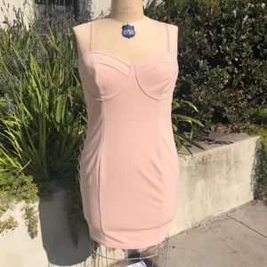 NWT Forever 21 3X lace up Pink/Nude Party Dress